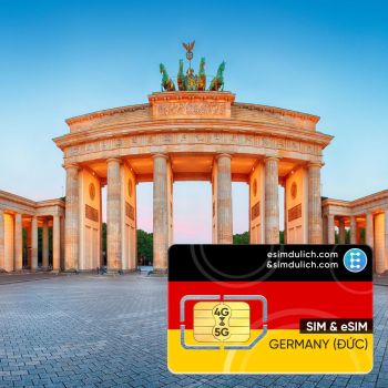 Sim Du Lịch Đức 15 Ngày Tốc Độ Cao 4G (Germany)